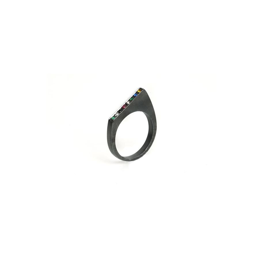 Anello modulare 'Congiunzioni' nero CONGIUNZIONI | AN1 CONPAGN PV9 ZIRC COLOR
